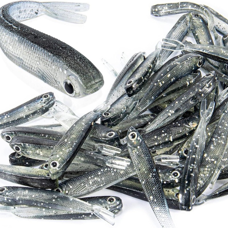 Fishing Lure Soft Plastic - 10/20/30Pcs Split Tail Minnow Soft Lure