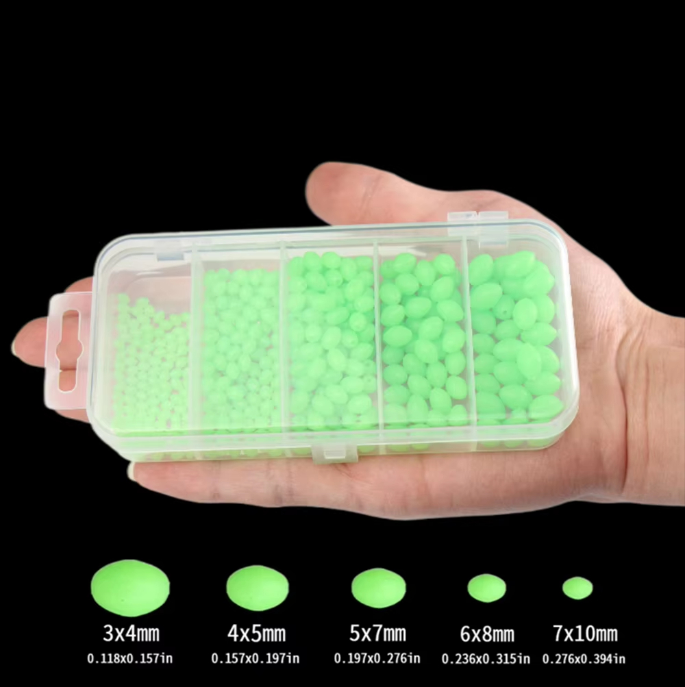 Fishing Lure Soft Plastic - 375Pcs/Set Night Luminous Fishing Hard Beads