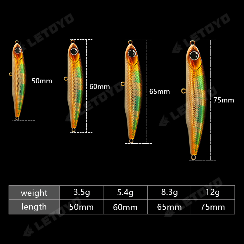 LETOYO Sinking Pencil 17g 12g- - огляд і ціна Fishing Lure Topwater