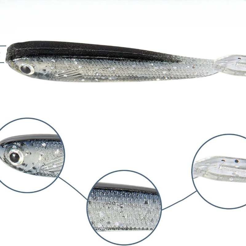 10/20/30Pcs Split Tail Minnow  - огляд і ціна Fishing Lure Soft Plastic